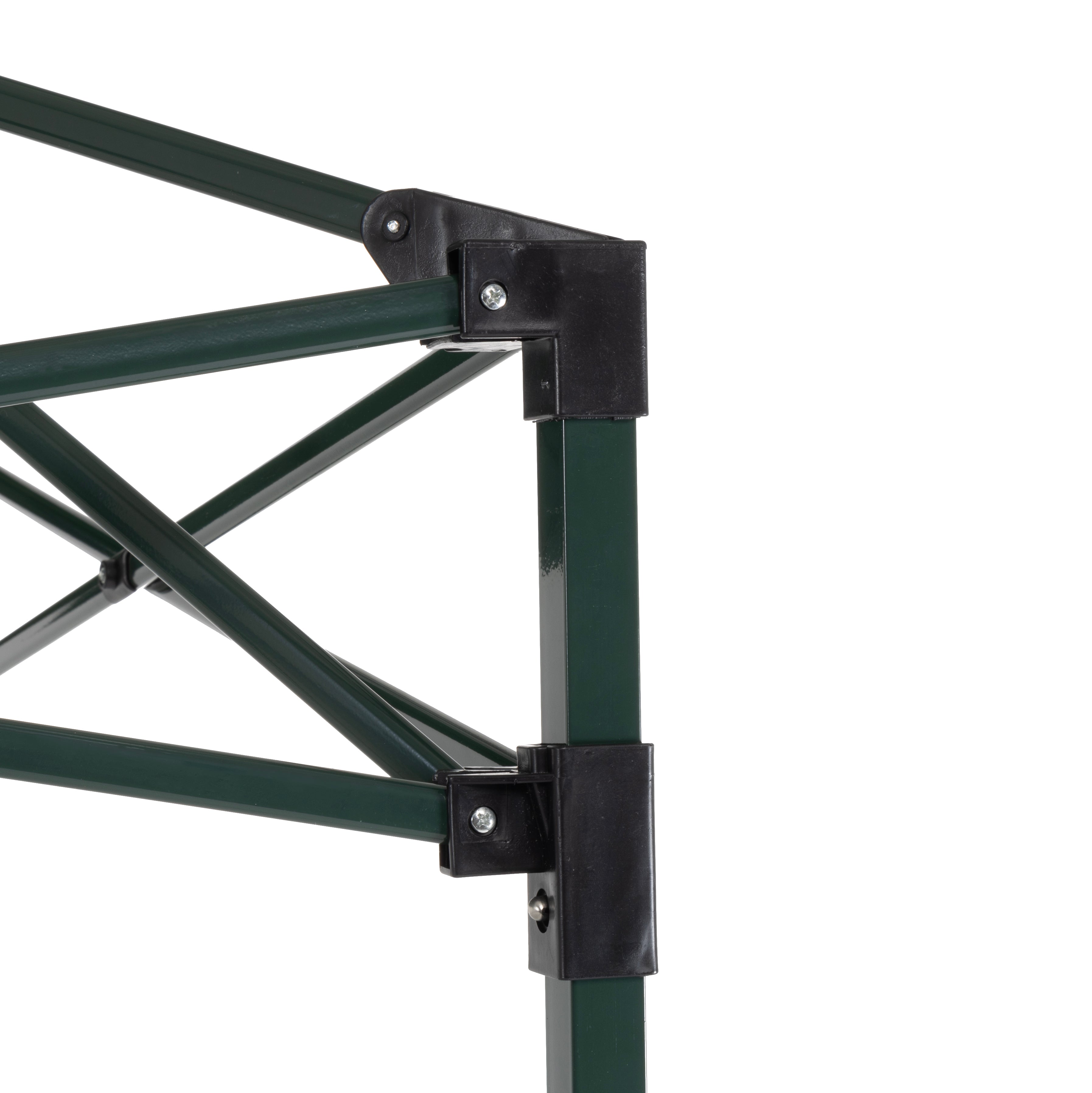 VESTIAMO CASA GIARDINO - Gazebo da giardino Richiudibile in acciaio Antracite con telo Verde 3x3 metri