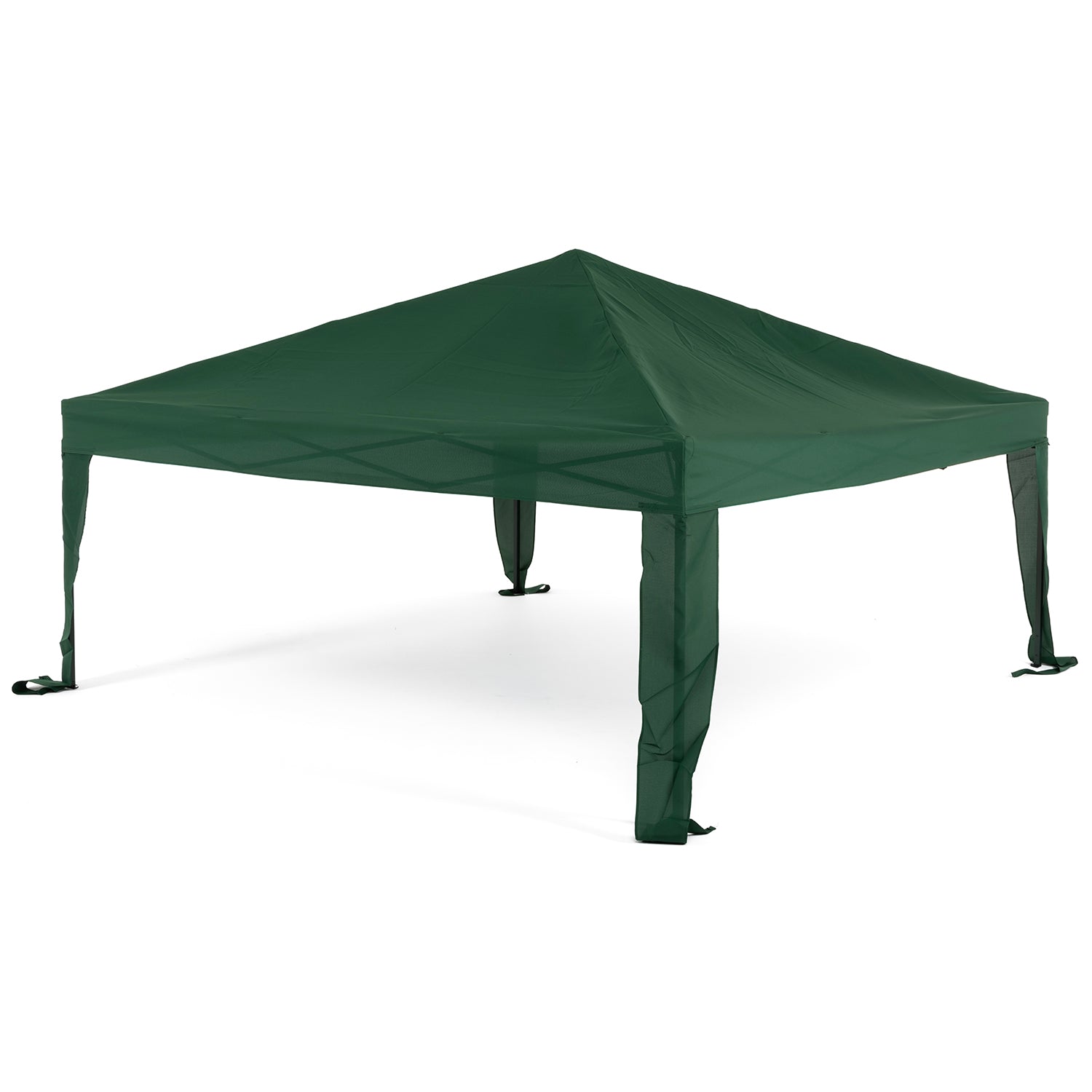 VESTIAMO CASA GIARDINO - Gazebo da giardino Richiudibile in acciaio Antracite con telo Verde 3x3 metri