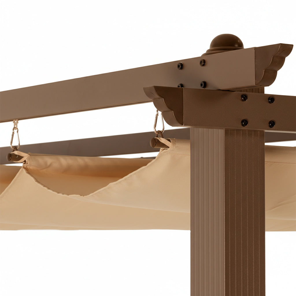 VESTIAMO CASA GIARDINO - Gazebo Pergola Telo Camel 3x4 metri