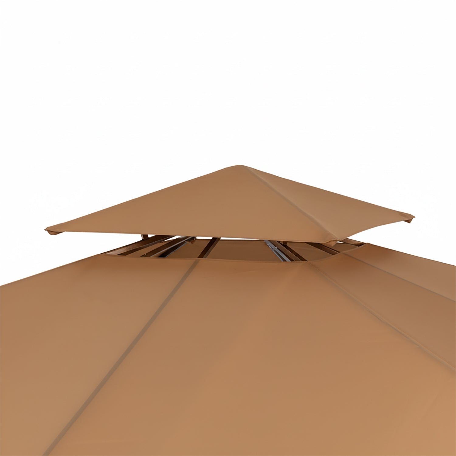 VESTIAMO CASA GIARDINO - Gazebo da giardino in Acciaio Bronzato con Telo in Poliestere Camel e Zanzariera 3x3 metri