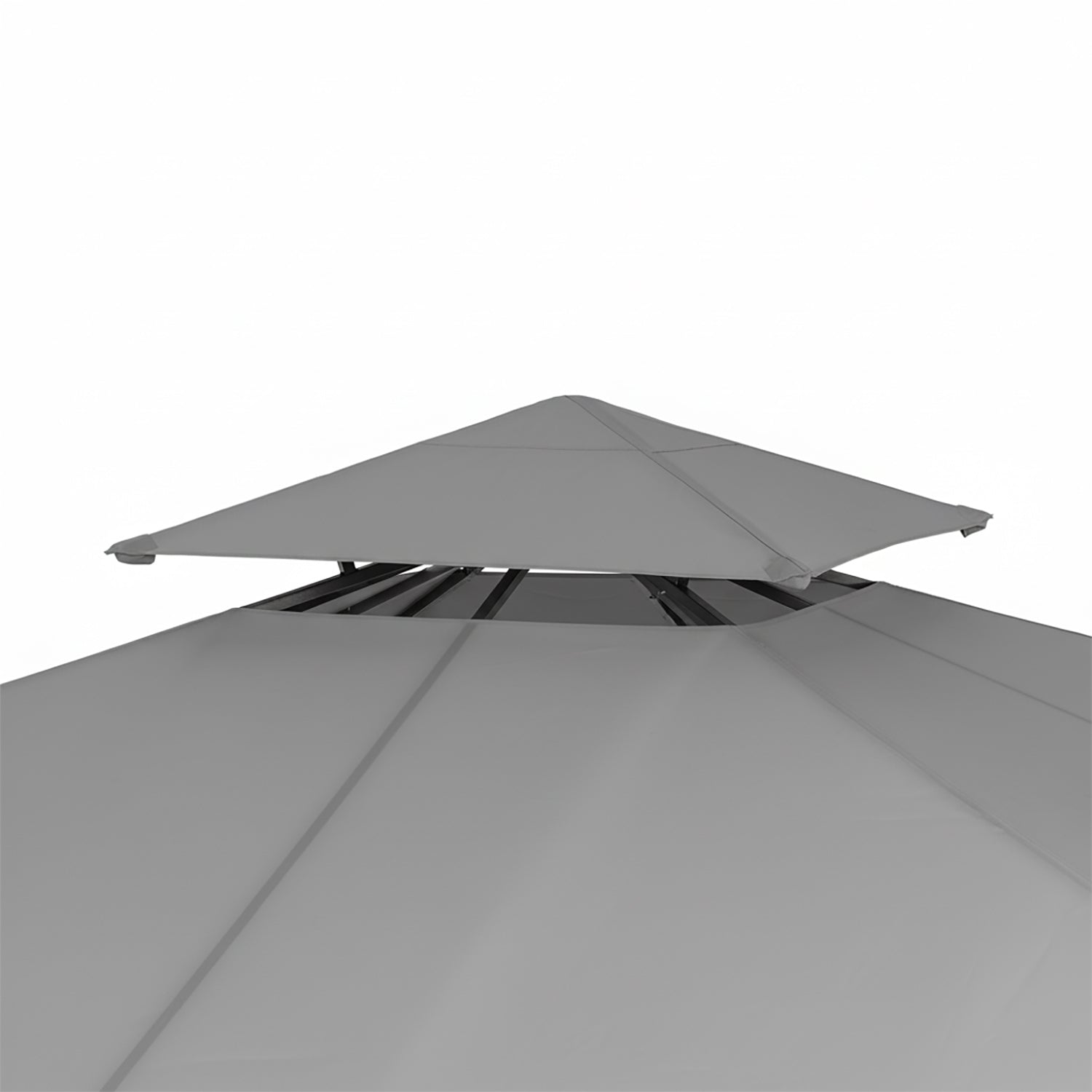 VESTIAMO CASA GIARDINO - Gazebo da giardino in Acciaio Antracite con Telo in Poliestere Grigio e Zanzariera 3x3 metri