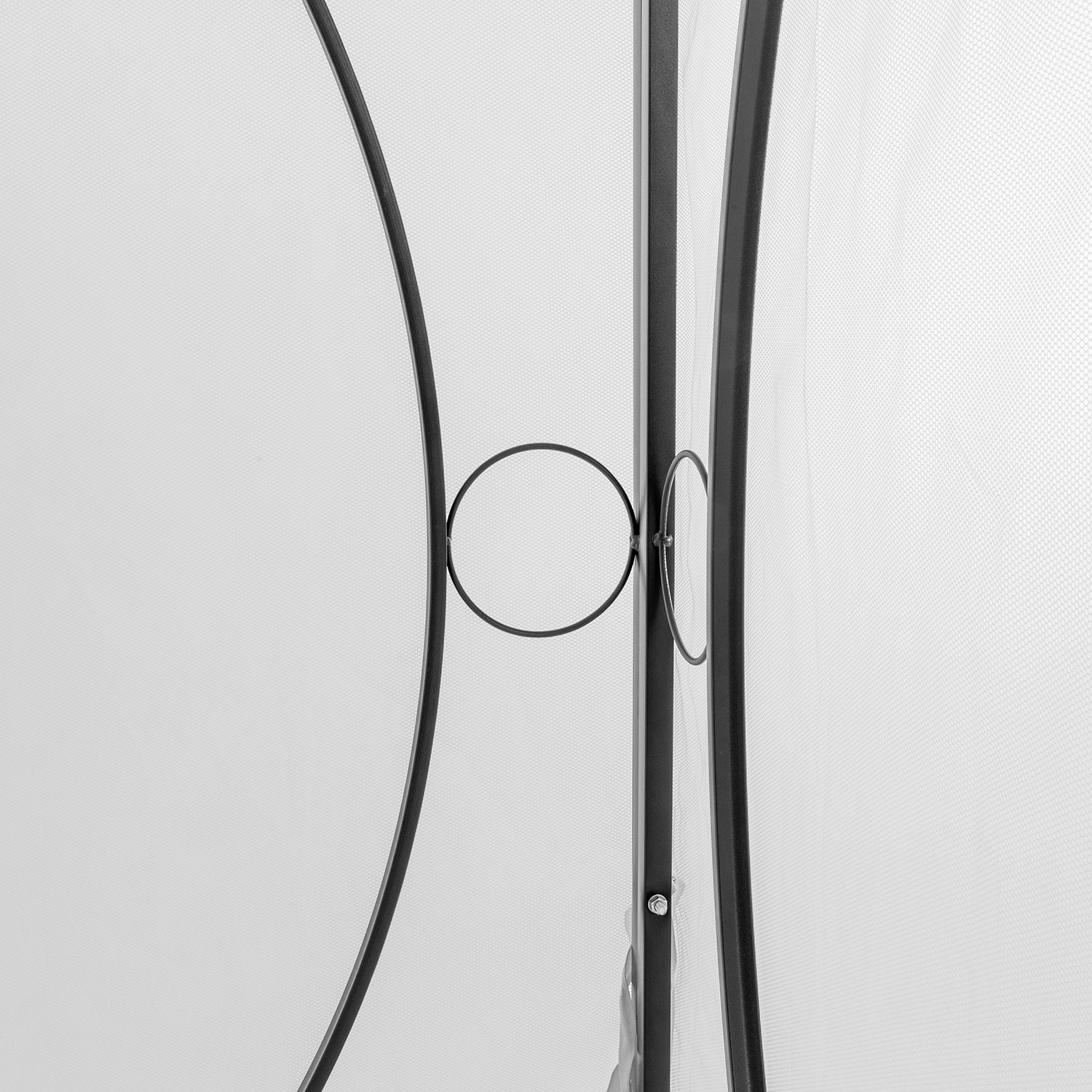 VESTIAMO CASA GIARDINO - Gazebo da giardino in Acciaio Antracite con Telo in Poliestere Grigio e Zanzariera 3x3 metri