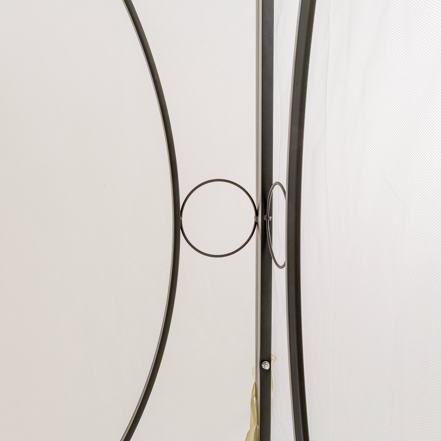 VESTIAMO CASA GIARDINO - Gazebo da giardino in Acciaio Antracite con Telo in Poliestere Écru e Zanzariera 3x3 metri