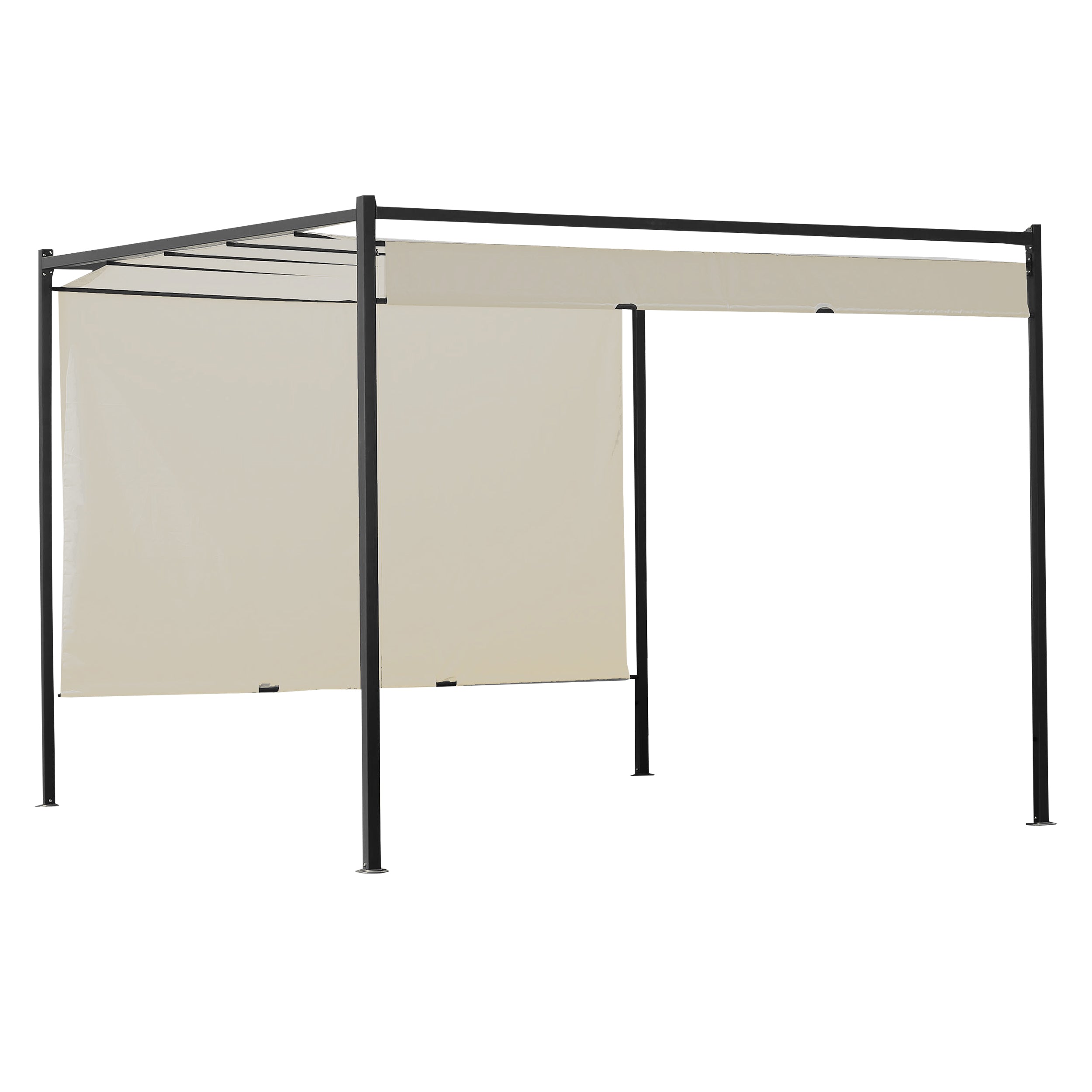 VESTIAMO CASA GIARDINO - Gazebo Pergola Orientabile Telo Ècru 3x3 metri