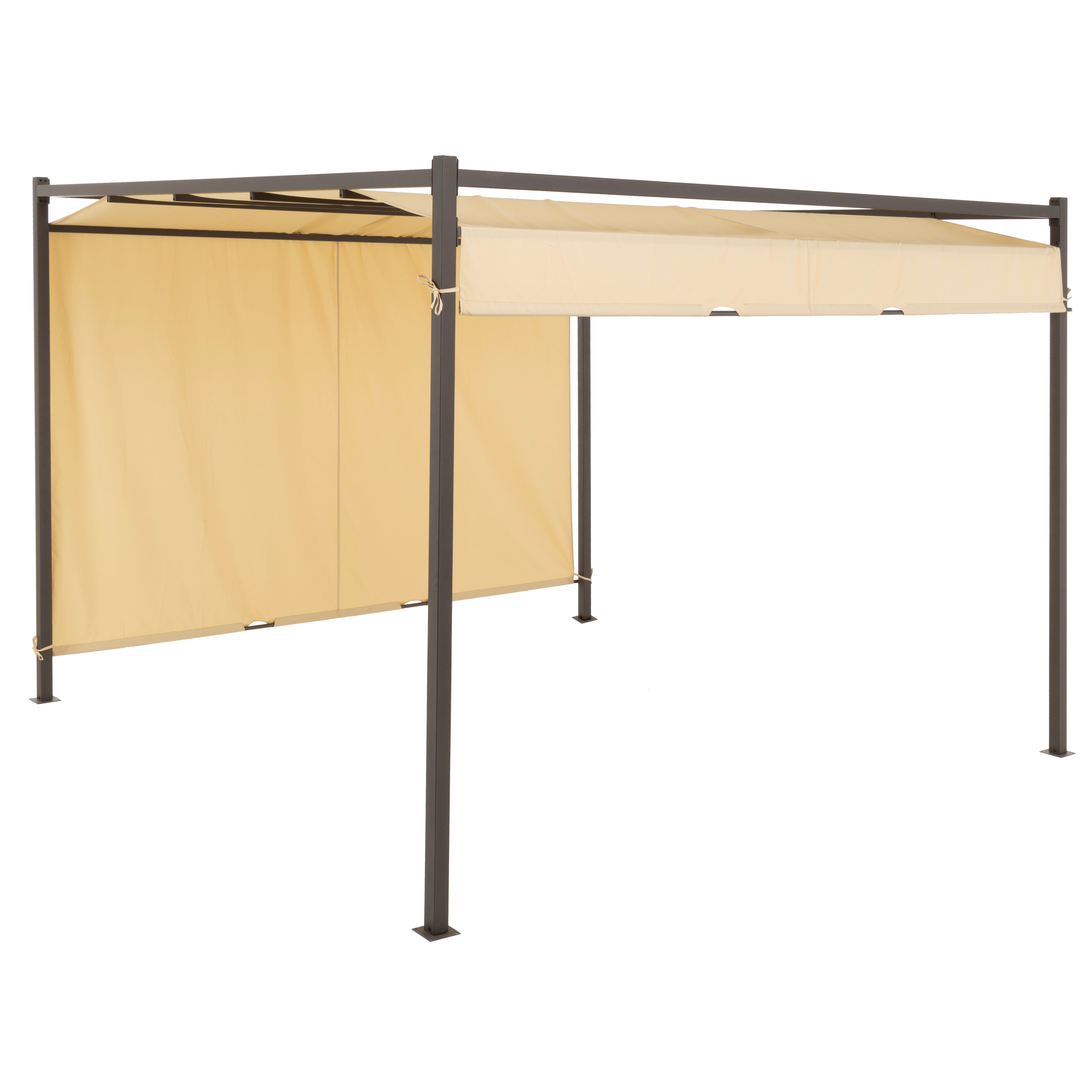 VESTIAMO CASA GIARDINO - Gazebo Pergola Orientabile Telo Camel 3x3mt