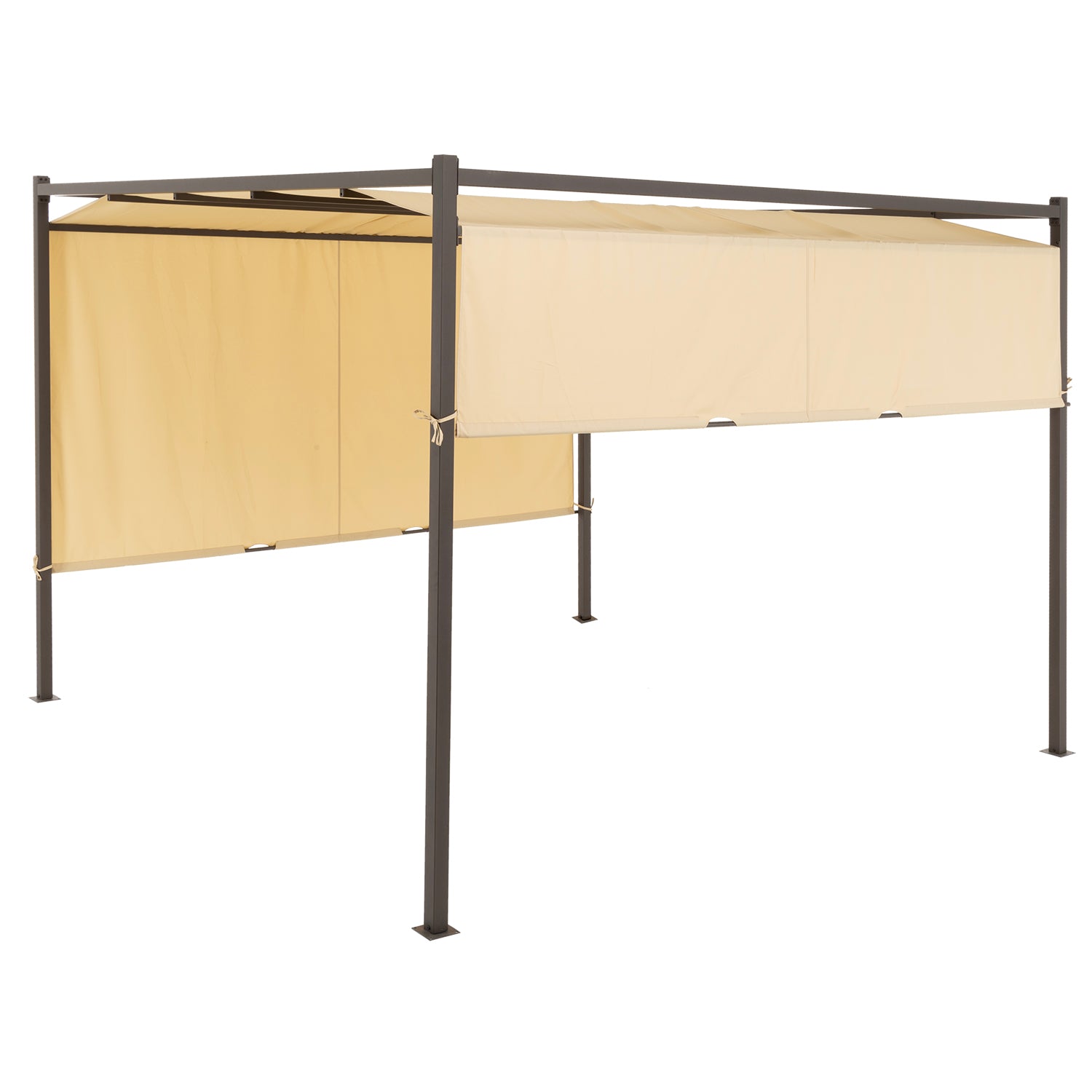 VESTIAMO CASA GIARDINO - Gazebo Pergola Orientabile Telo Camel 3x3mt