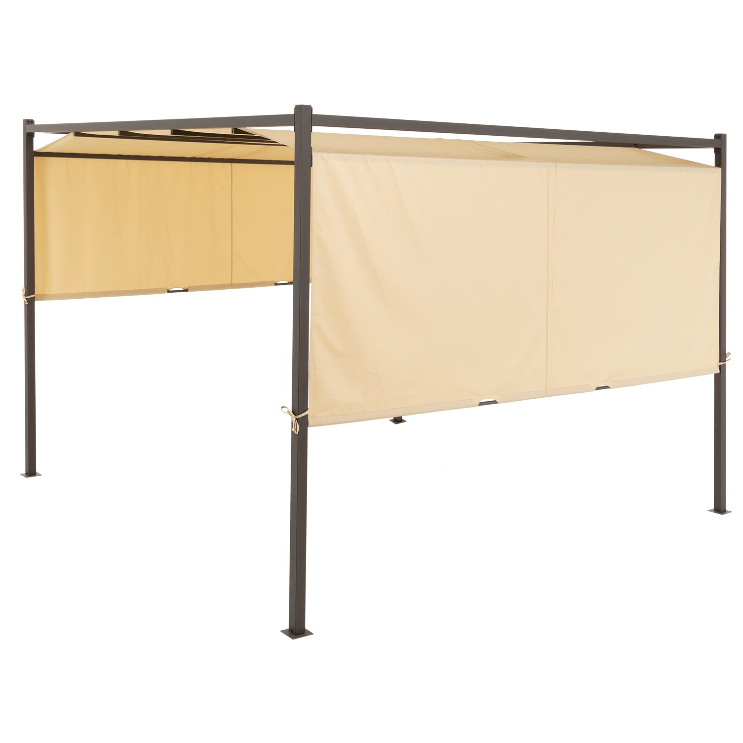 VESTIAMO CASA GIARDINO - Gazebo Pergola Orientabile Telo Camel 3x3mt