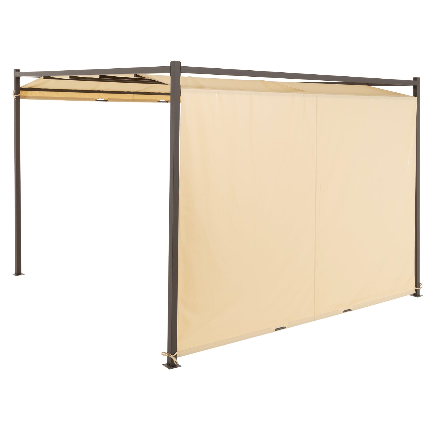 VESTIAMO CASA GIARDINO - Gazebo Pergola Orientabile Telo Camel 3x3mt