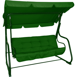 VESTIAMO CASA GIARDINO - Dondolo 3 posti Verde con schienale reclinabile - h164x200x120 cm
