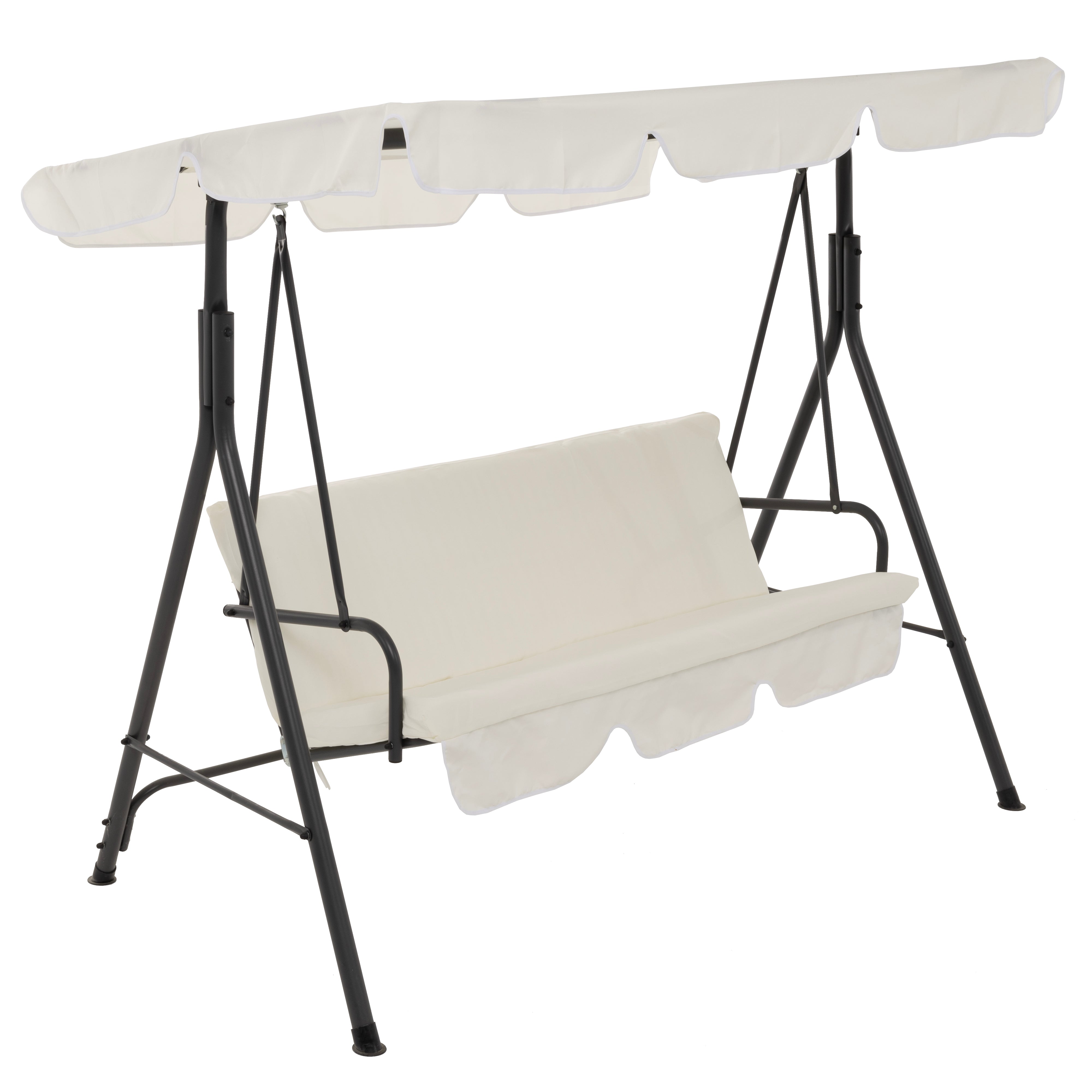 VESTIAMO CASA - Dondolo 3 Posti Ecrù - h153x170x110 cm