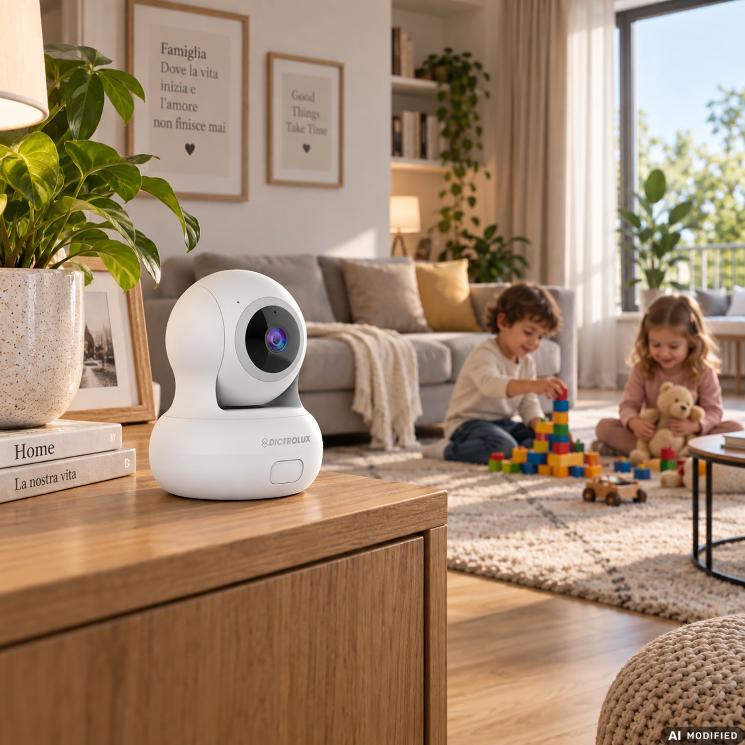 DICTROLUX - Telecamera WiFi da Interno HD Smart Security DLX303 2K 3MP con App Tuya