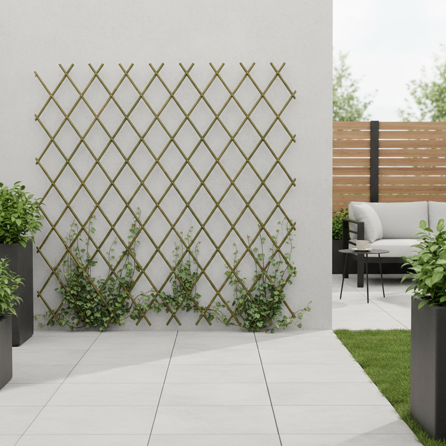 VESTIAMO CASA GIARDINO - Staccionata Estensibile in Bamboo h90x180 cm