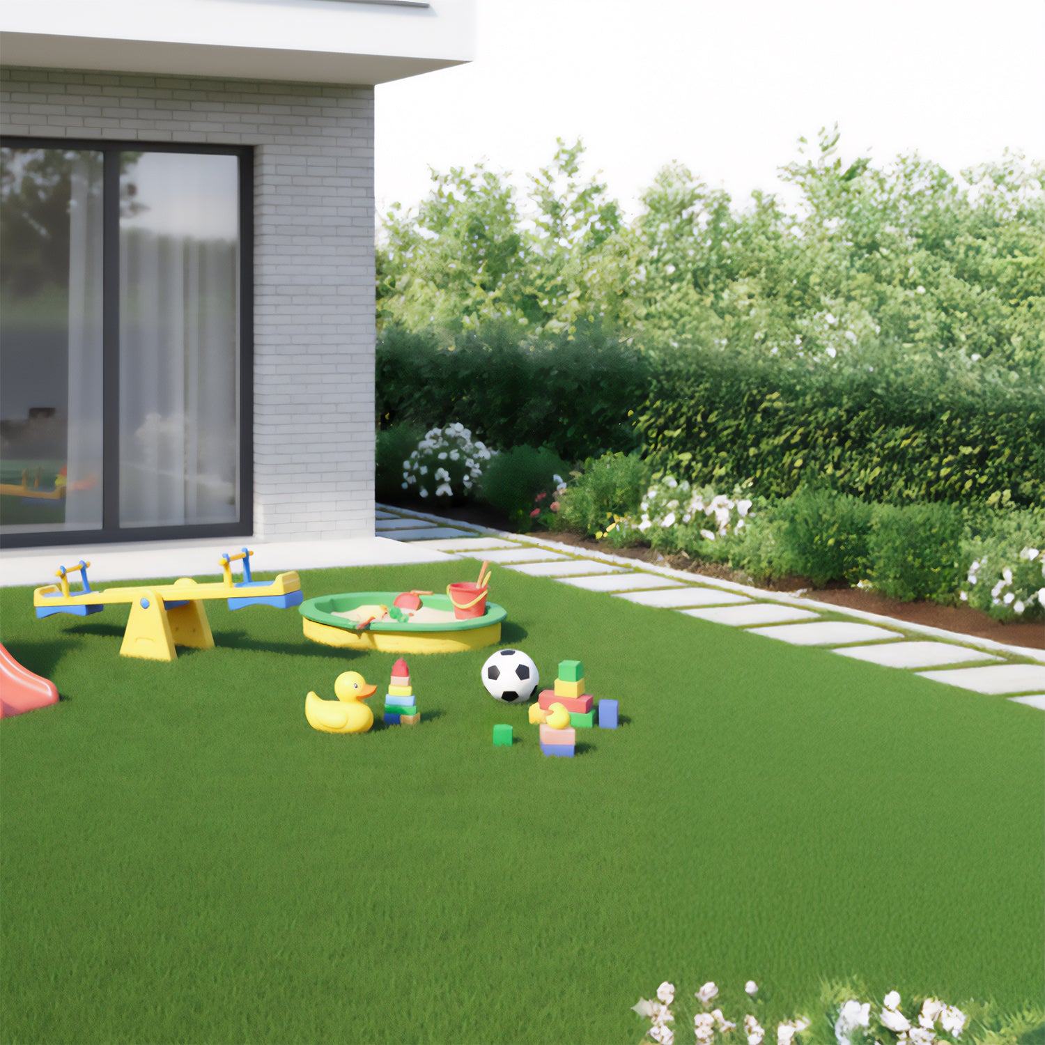VESTIAMO CASA GIARDINO - Prato Sintetico da Giardino 1×3 metri - Effetto Naturale spessore 10mm