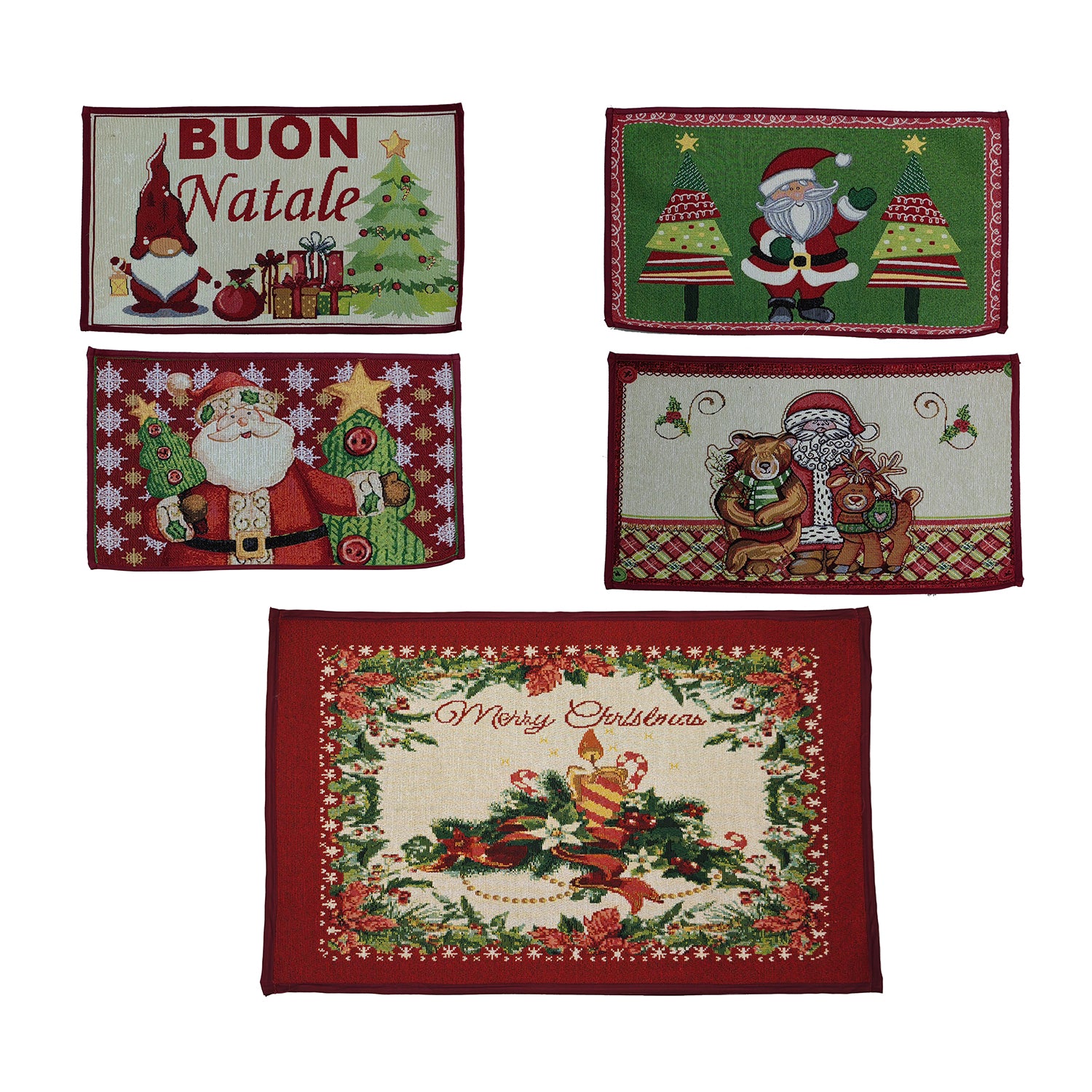 VESTIAMO CASA GRAN NATALE - Tappeto Natalizio Gobelin 50x70 cm