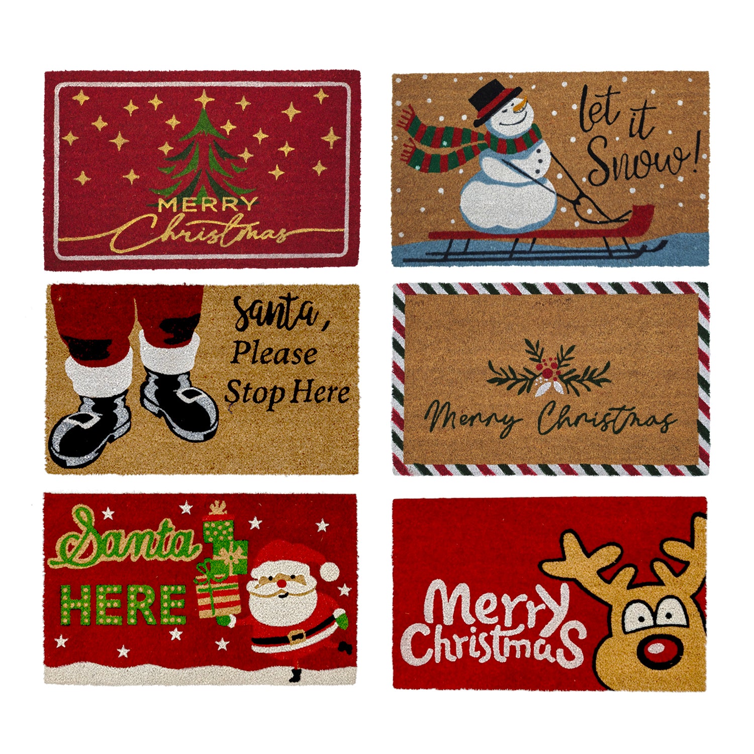 VESTIAMO CASA GRAN NATALE - Zerbino Natalizio in Fibra di Cocco e PVC 45x75 cm