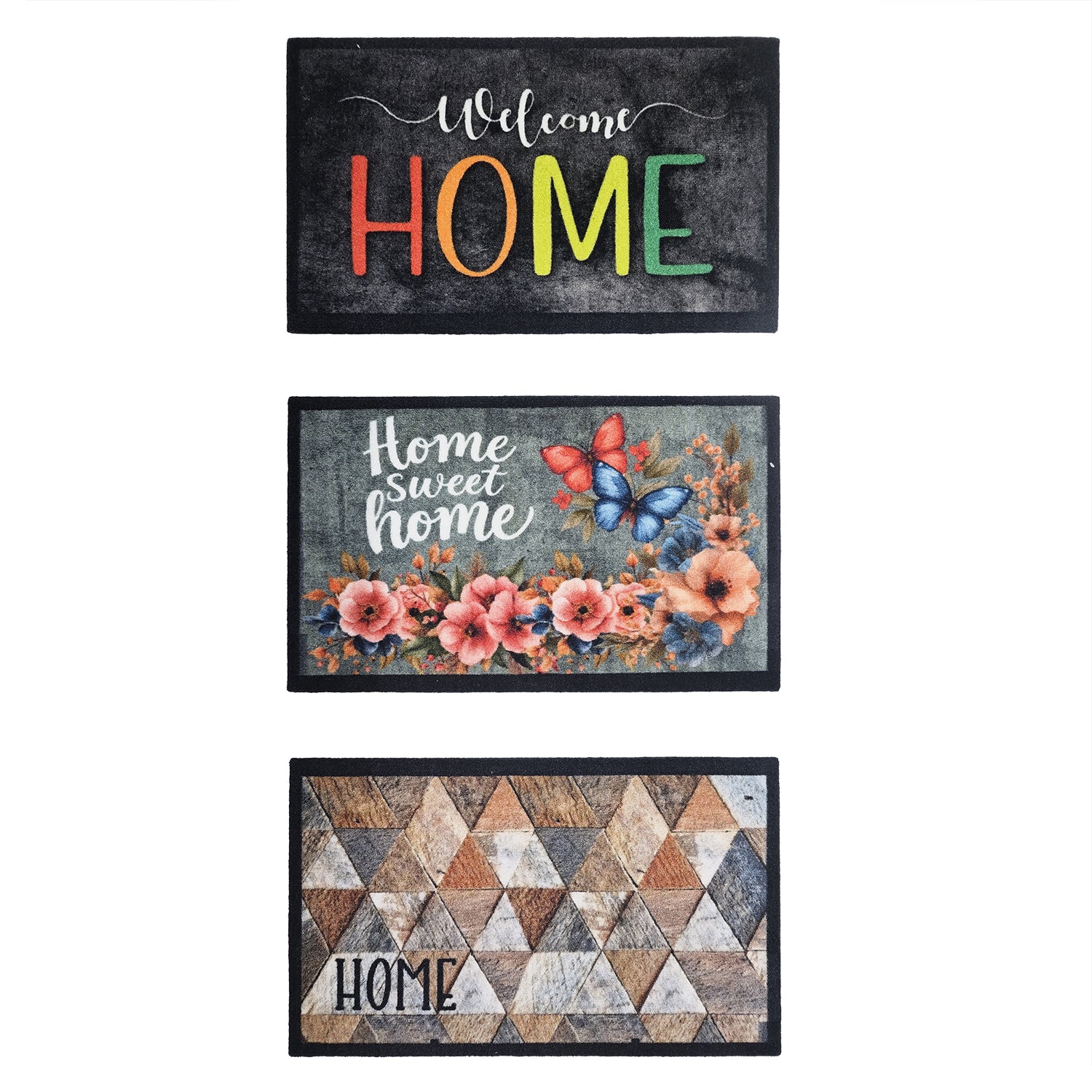 VESTIAMO CASA - Zerbino Decorativo Antiscivolo in Nylon con Fondo in Gomma 75×45 cm