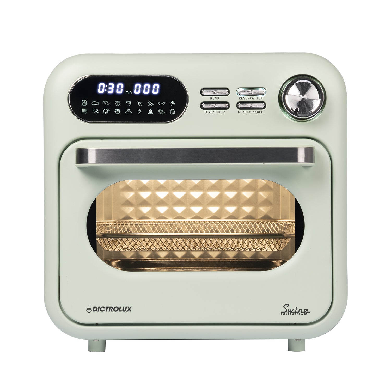 DICTROLUX - Forno e Friggitrice ad Aria KKZ-18 Verde Swing Collection 1400 Watt