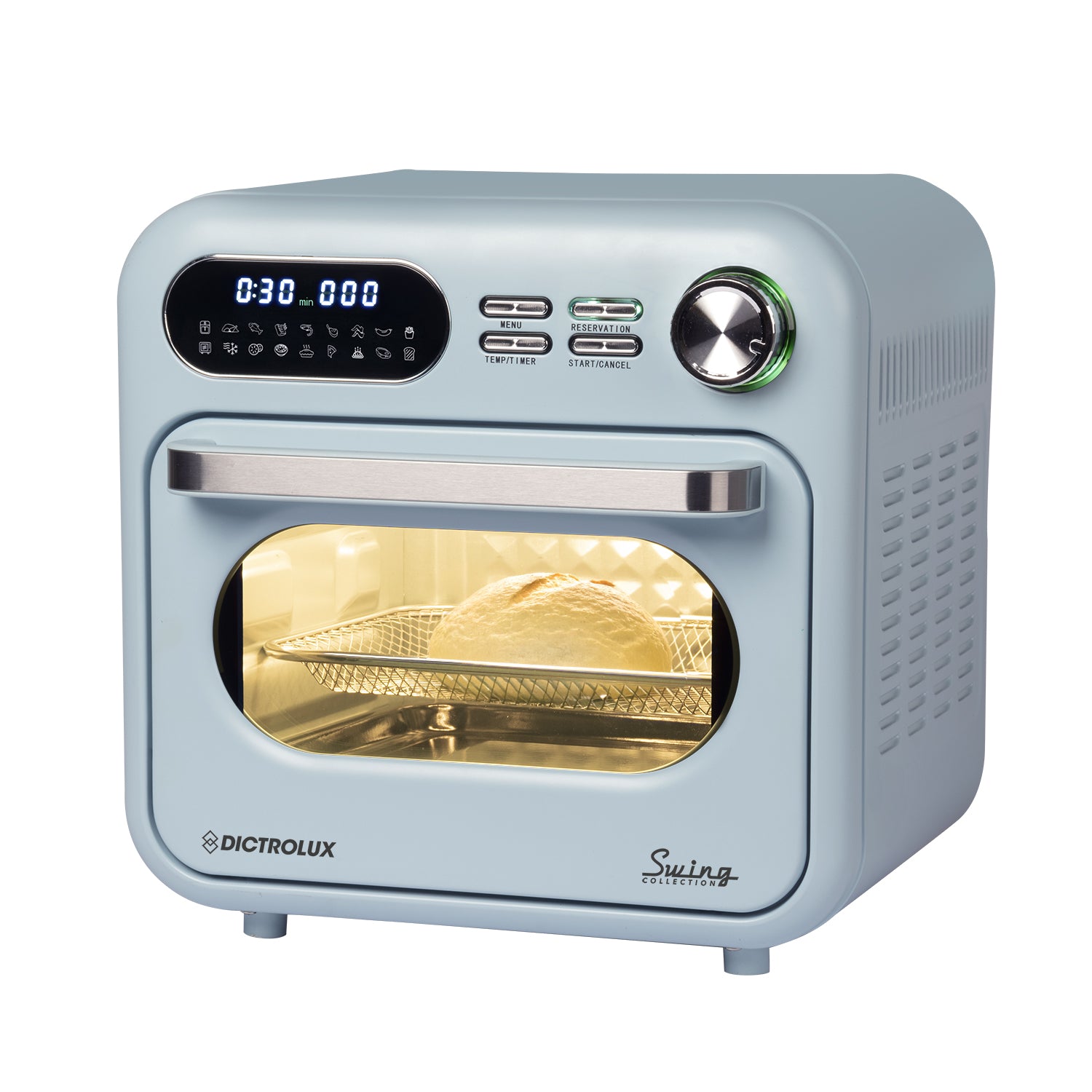 DICTROLUX - Forno e Friggitrice ad Aria KKZ-18 Celeste Swing Collection 1400 Watt
