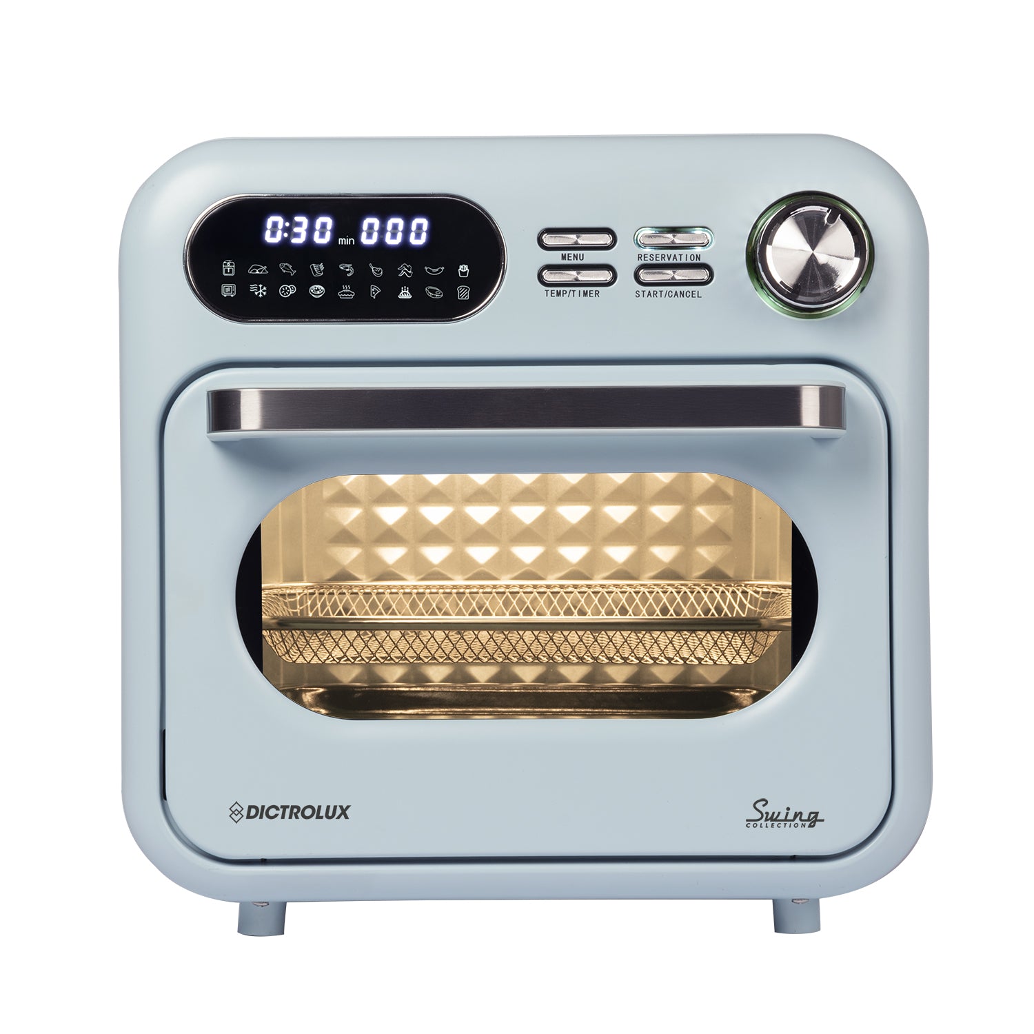 DICTROLUX - Forno e Friggitrice ad Aria KKZ-18 Celeste Swing Collection 1400 Watt