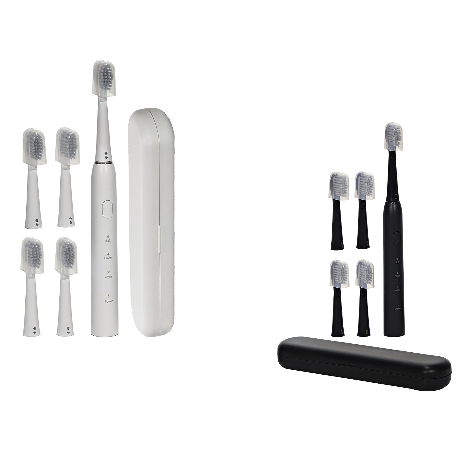 DICTROLUX - Spazzolino Elettrico Ricaricabile Aura Clean 3X con 5 Testine e Custodia da Viaggio