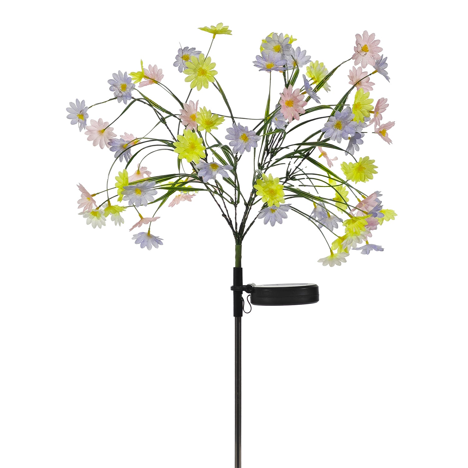 DICTROLUX - Lampada Solare LED Multicolor Decorativa Fiori h74 cm