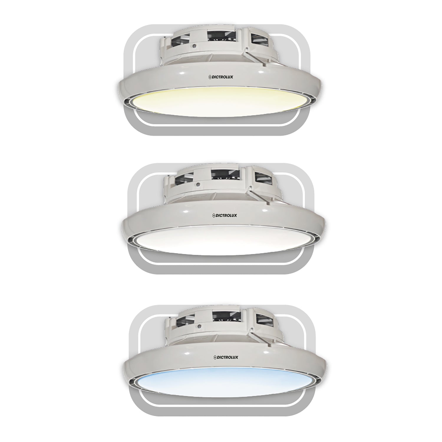 DICTROLUX - Ventilatore da Soffitto con Plafoniera LED Wi-Fi Spin Light