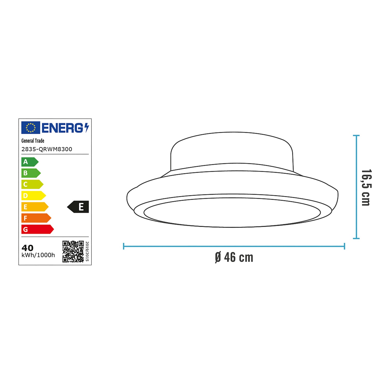 DICTROLUX - Ventilatore da Soffitto con Plafoniera LED Wi-Fi Spin Light