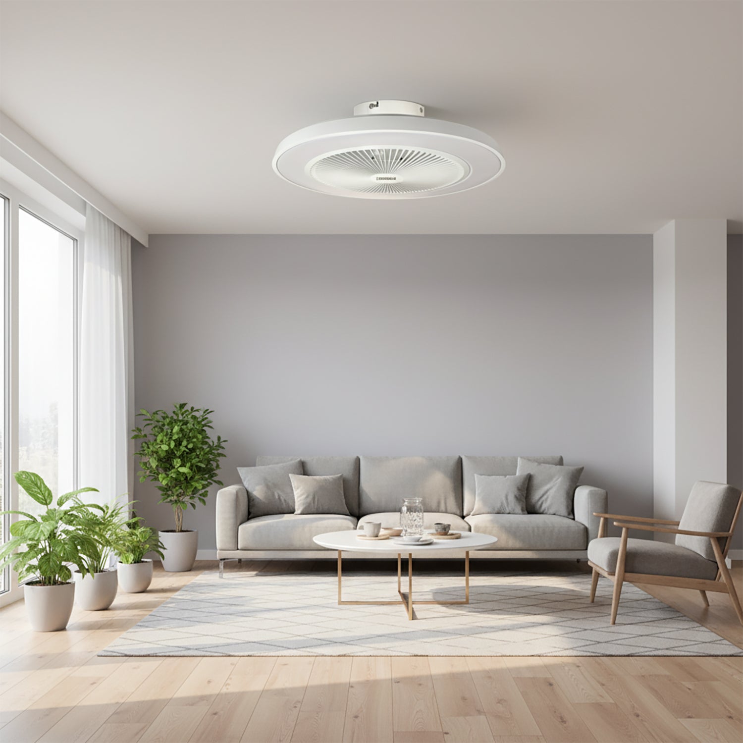 DICTROLUX - Ventilatore da Soffitto con Plafoniera Vortix LED