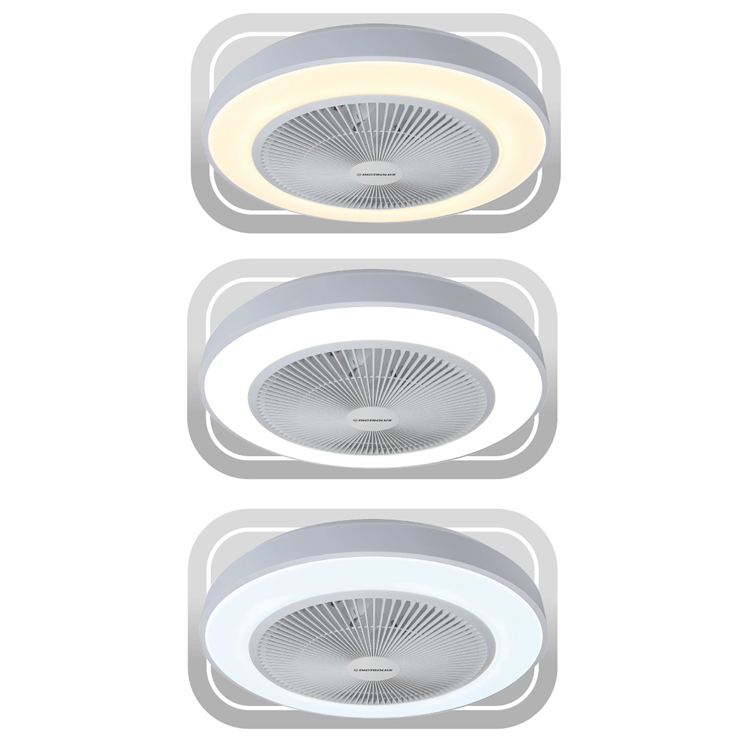 DICTROLUX - Ventilatore da Soffitto con Plafoniera Vortix LED