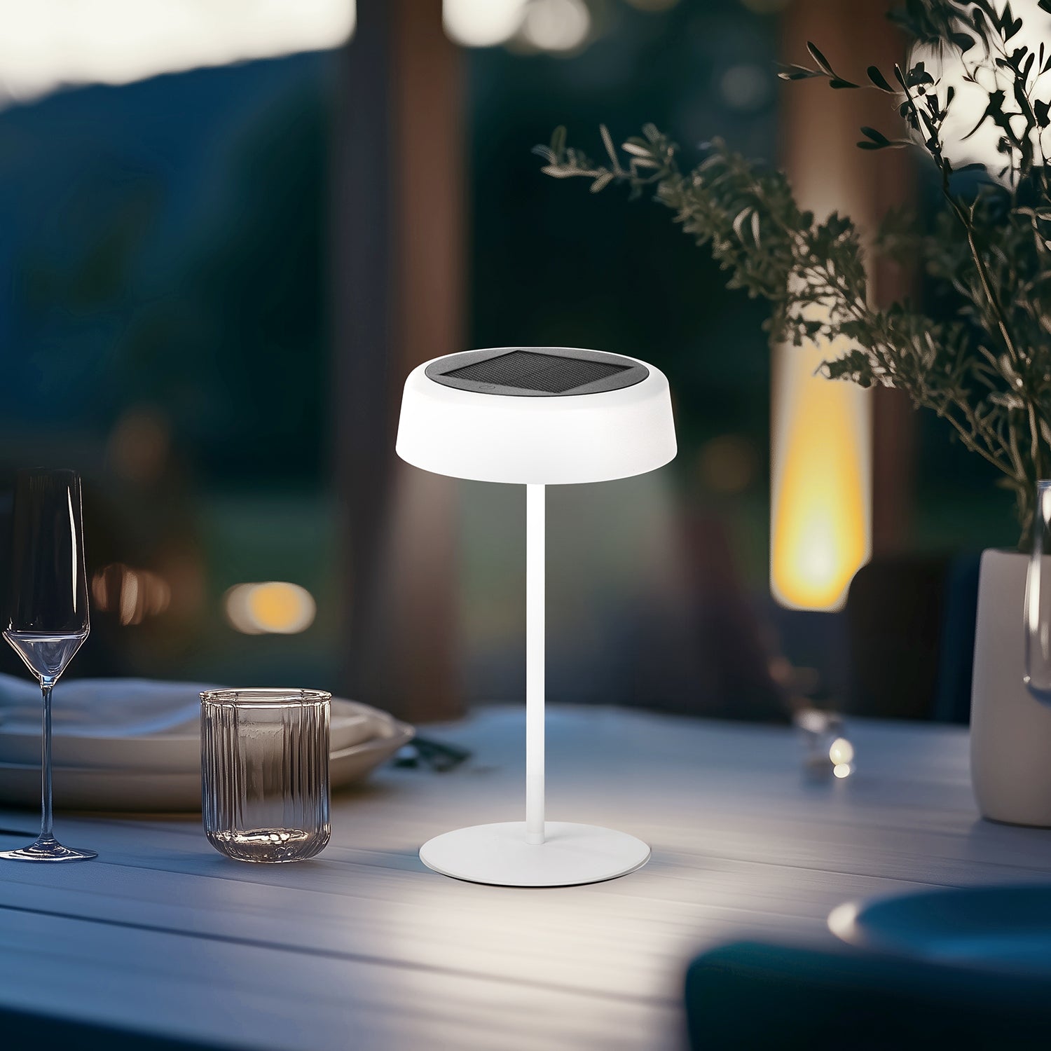 DICTROLUX - Lampada Led Touch Dimmerabile Bohème White - h25 cm diametro 14 cm