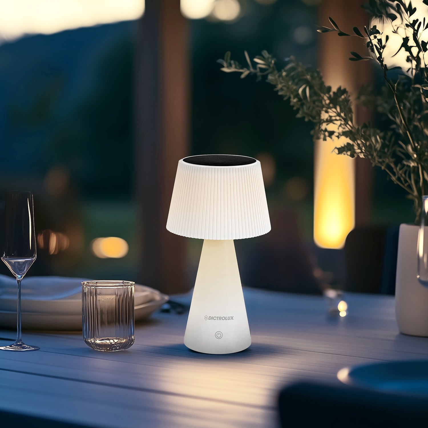 DICTROLUX - Lampada Solare Led Dimmerabile Touch System Zelica White