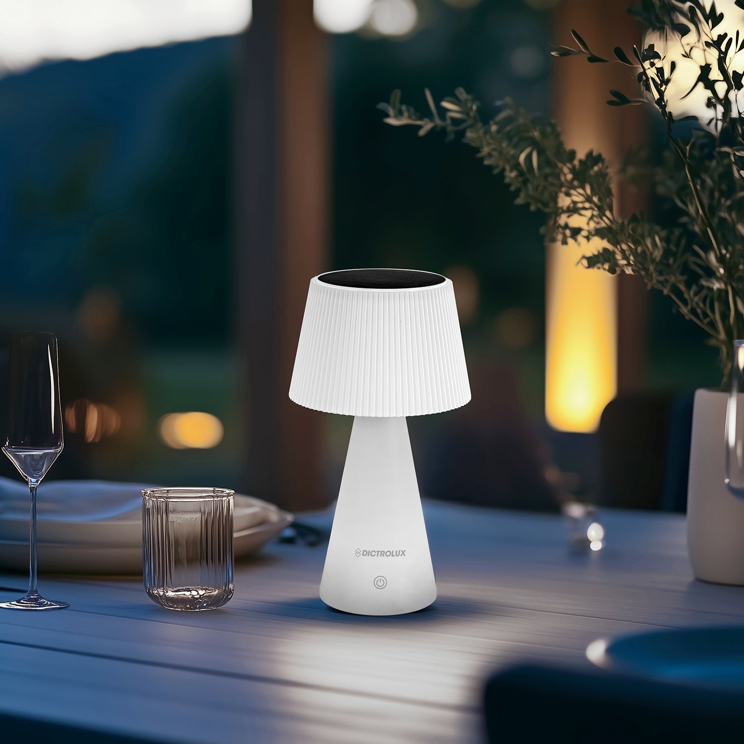 DICTROLUX - Lampada Solare Led Dimmerabile Touch System Zelica White