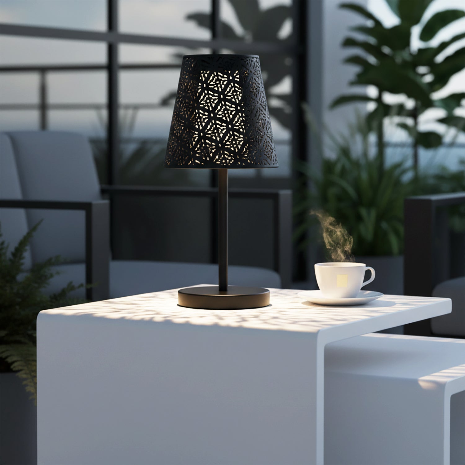 DICTROLUX - Lampada Solare LED da Esterno in Metallo Luce Naturale h28 cm