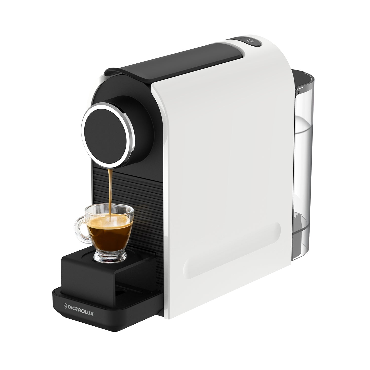 DICTROLUX - Macchina da caffè Espressa White 1400 Watt - Compatibile con capsule Nespresso