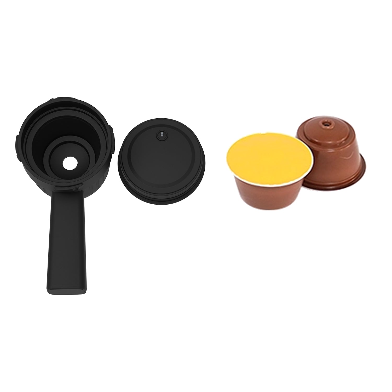 DICTROLUX - Macchina da Caffè 4 in 1 Krystin White 1400 Watt - Compatibile con capsule Nescafé® Dolce Gusto®, Nespresso®, caffè macinato e cialde ESE