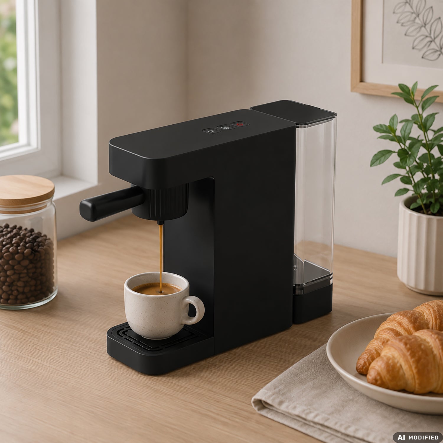 DICTROLUX - Macchina da Caffè 4 in 1 Krystin Black 1400 Watt - Compatibile con capsule Nescafé® Dolce Gusto®, Nespresso®, caffè macinato e cialde ESE