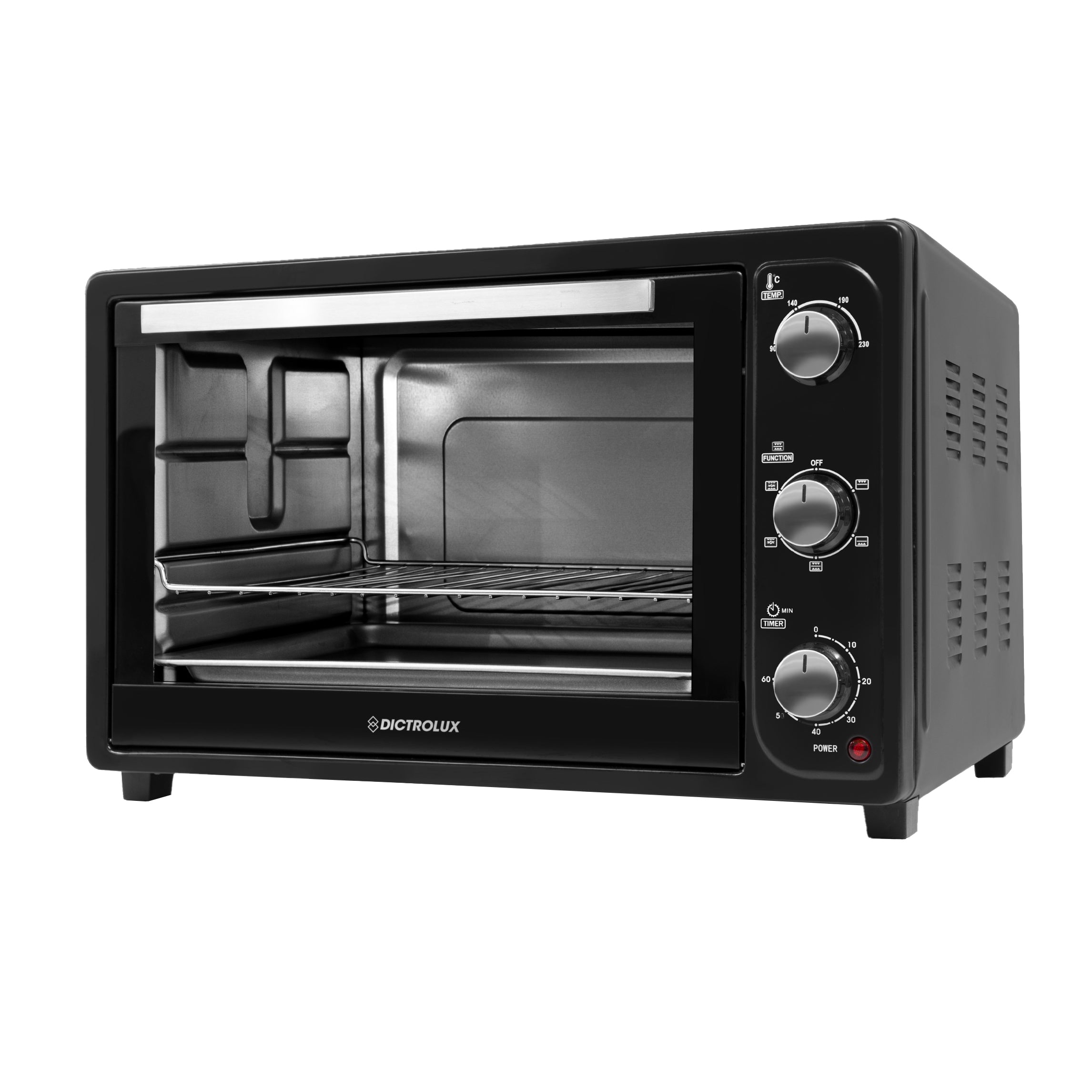 DICTROLUX - Forno Elettrico Ventilato Black Evolution 45 Litri 1800 Watt