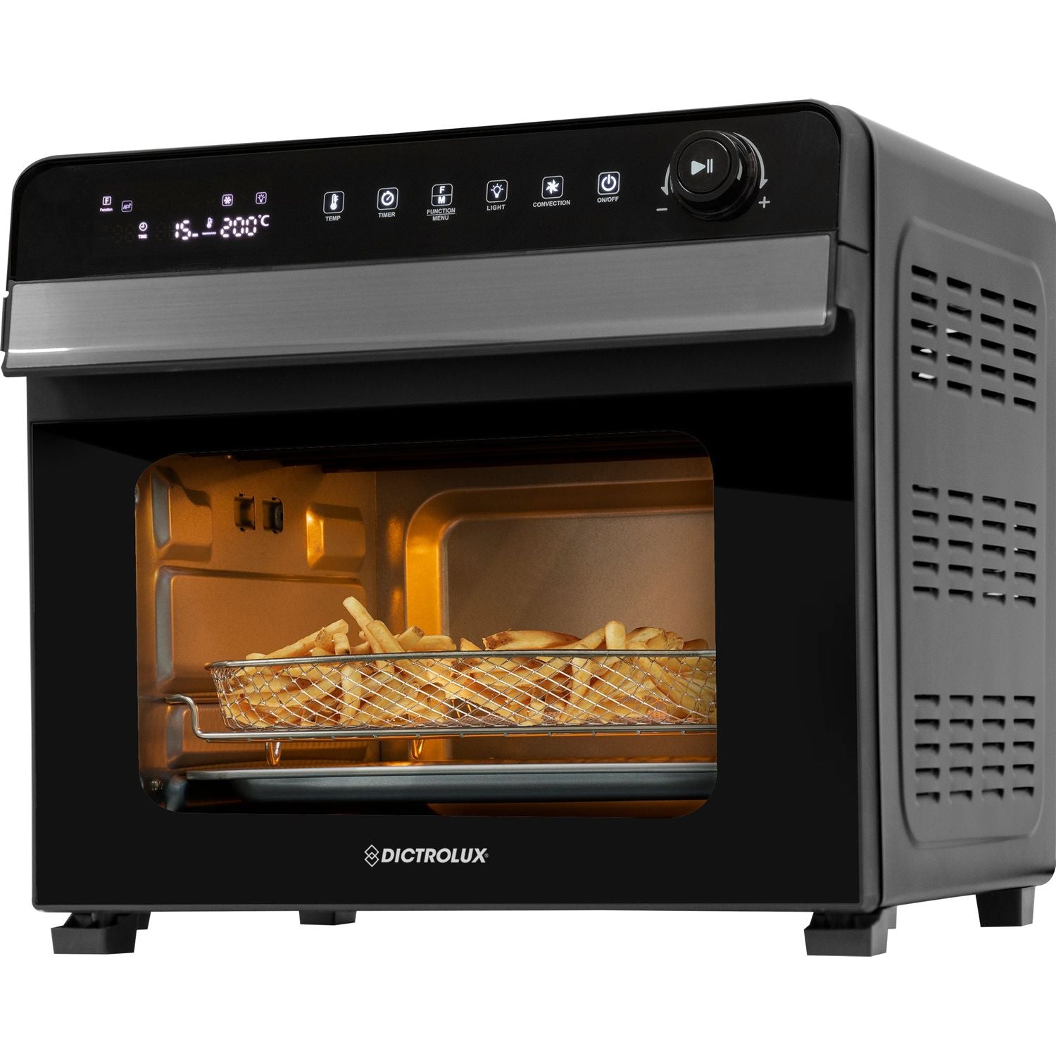 DICTROLUX - Forno Ventilato Multifunzione 3 in 1 Combi Frio 28 Litri 1600 Watt