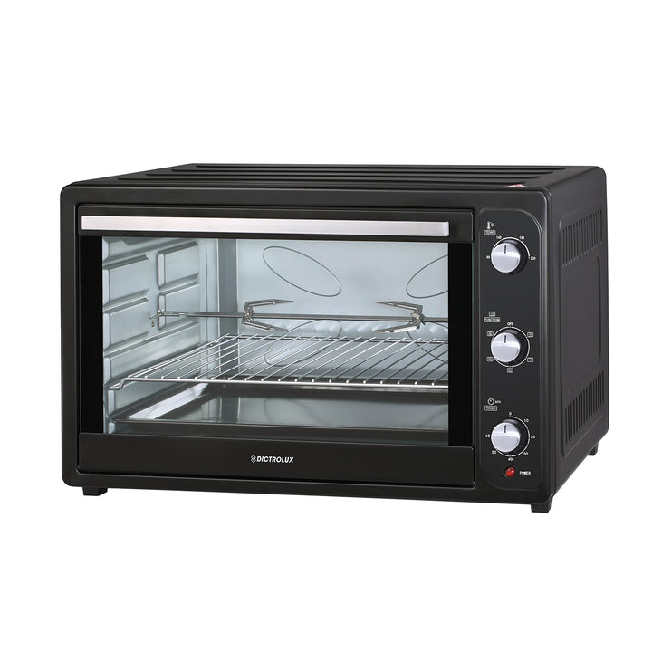 DICTROLUX - Forno Ventilato Oven Grill 85 Litri 2200W - Girarrosto, Grill e 5 Modalità di Cottura