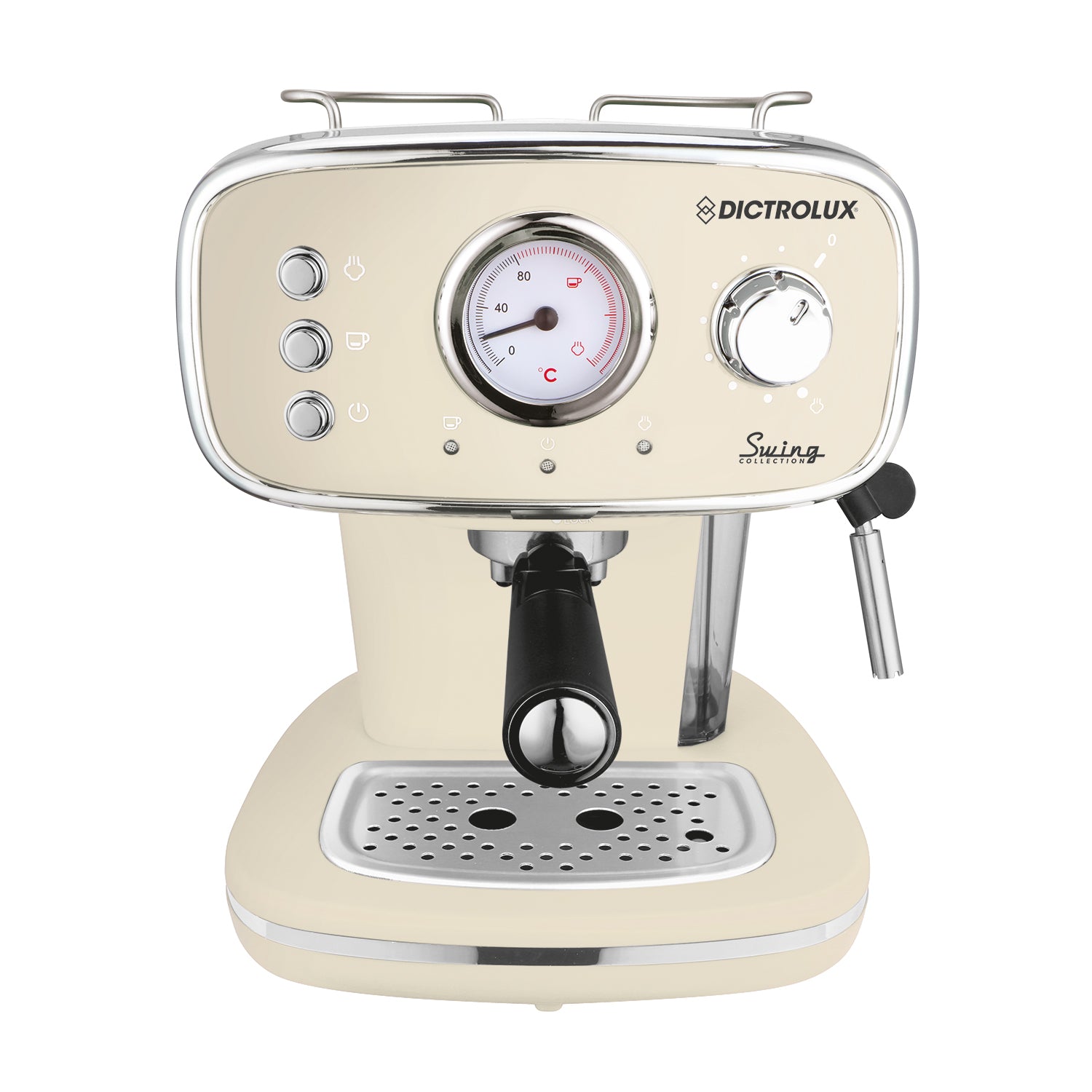 DICTROLUX - Macchina da Caffè DX-5018 Crema Swing Collection 1100 Watt - Compatibile con caffè macinato e cialde