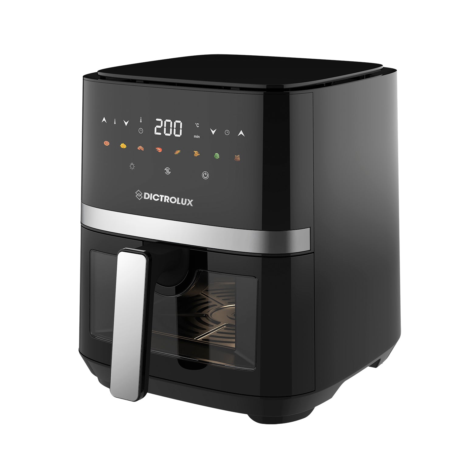 DICTROLUX - Friggitrice ad aria Black Vision Fryer 5 litri 1450 Watt