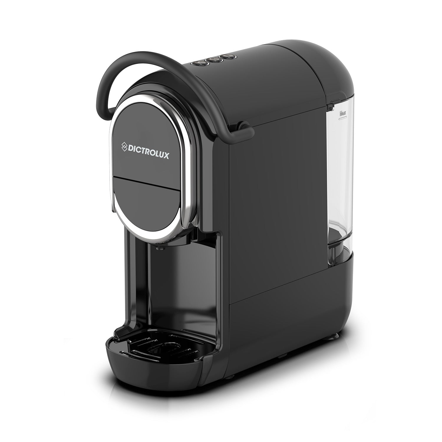DICTROLUX - Macchina da caffè 3 in 1 Jeanette Black 1450 Watt - Compatibile con capsule Nespresso®, Dolce Gusto® e cialde ESE