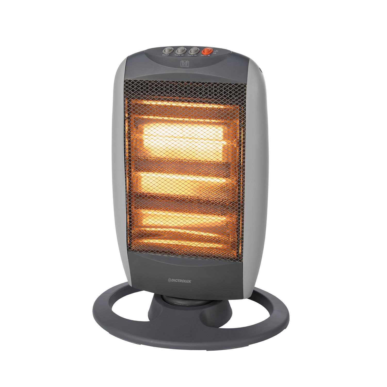 DICTROLUX - Stufa Alogena Oscillante con 3 Livelli di Potenza 1200 Watt