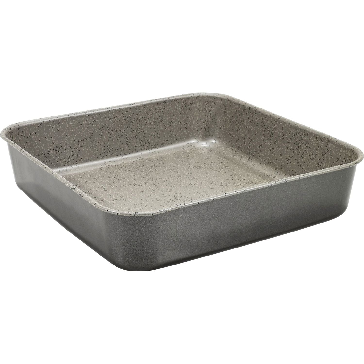 GUSTO CASA - Teglia Quadrata Alta in alluminio Linea Happy Rock - h6x30x30 cm