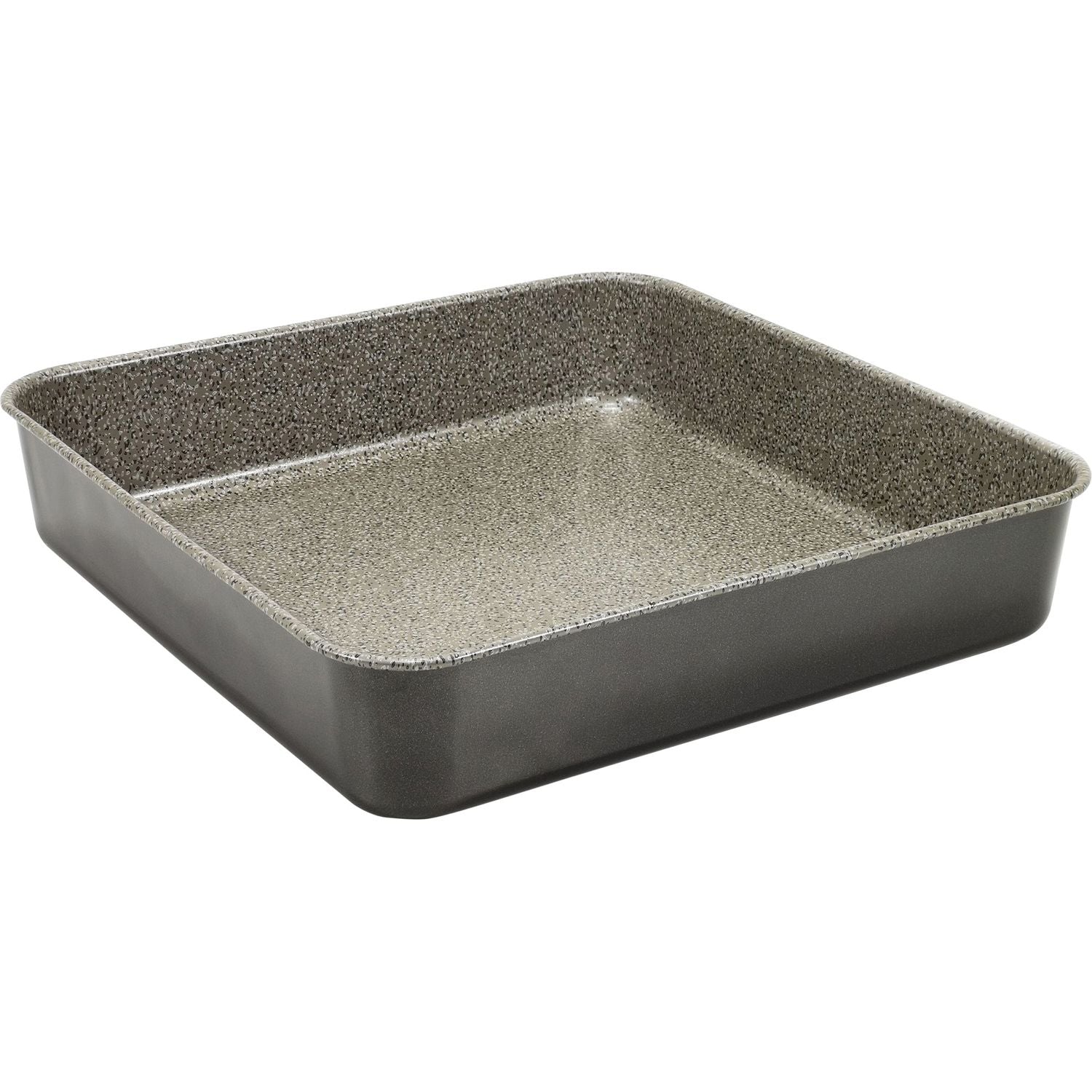 GUSTO CASA - Teglia Quadrata Alta in alluminio Linea Happy Rock - h6x40x40 cm