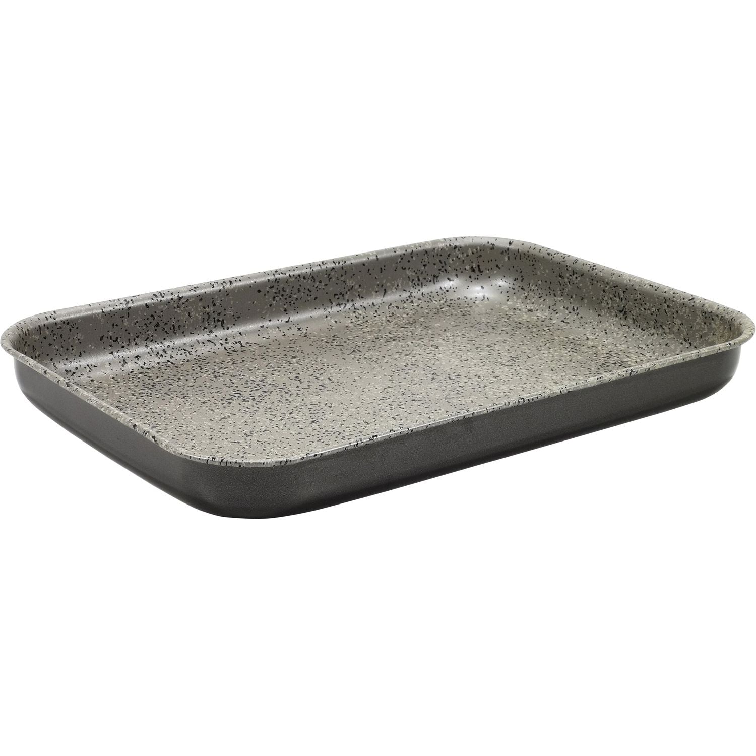 GUSTO CASA - Teglia Rettangolare Bassa in alluminio Linea Happy Rock - h4x40x33 cm