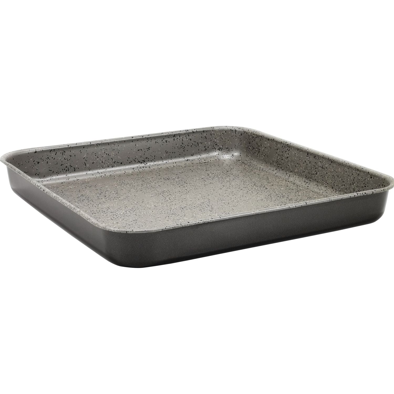 GUSTO CASA - Teglia Quadrata Bassa in alluminio Linea Happy Rock - h3x35x35 cm