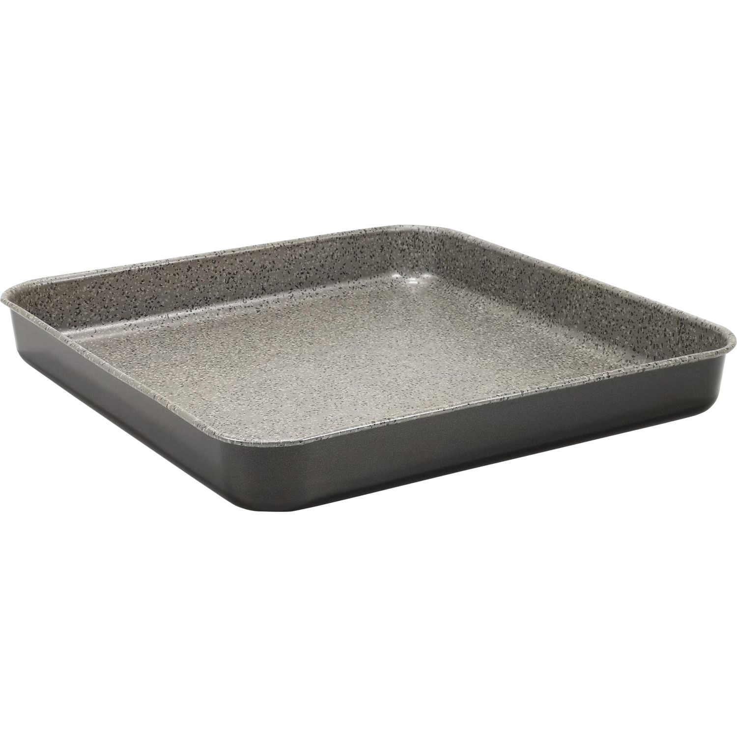 GUSTO CASA - Teglia Quadrata Bassa in alluminio Linea Happy Rock - h4x40x40 cm