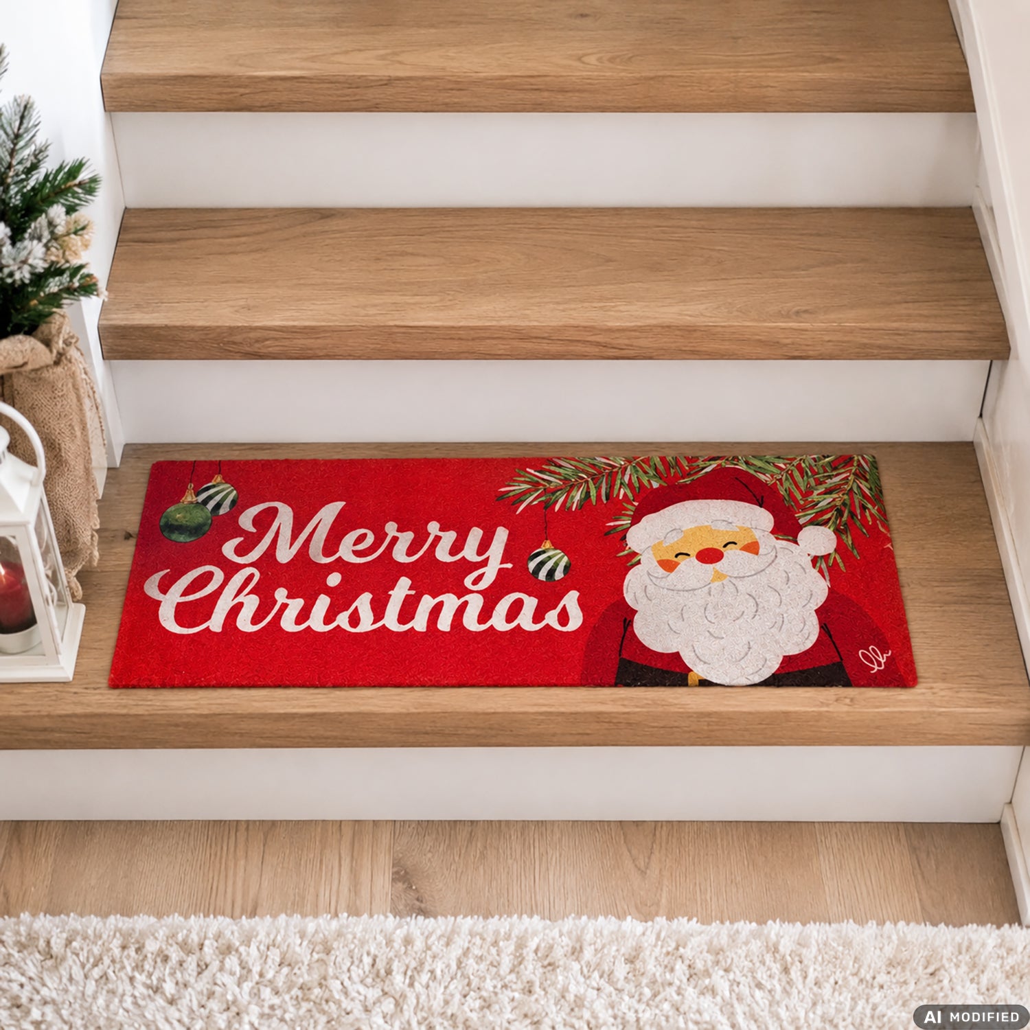 VESTIAMO CASA GRAN NATALE - Tappeto Christmas Home Scalino Antiscivolo 25x65 cm