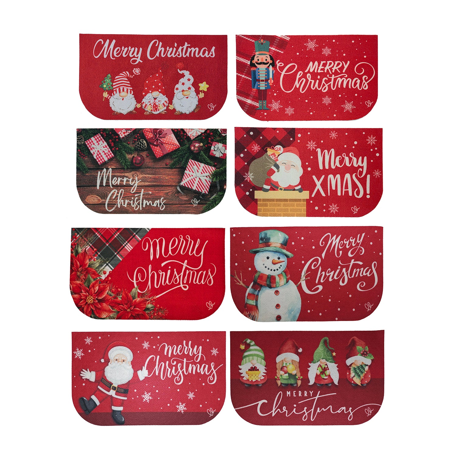 VESTIAMO CASA GRAN NATALE - Tappeto Natalizio Mezzaluna Merry Christmas Antiscivolo 40x70 cm